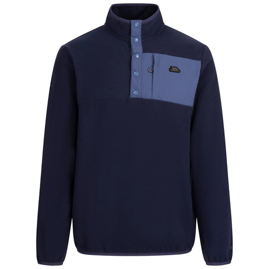 Navy - Front - Trespass Mens Hosta Anti-Pilling Fleece Top