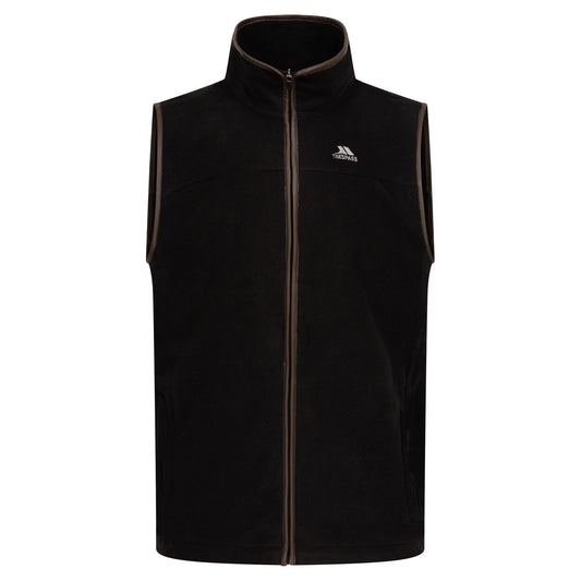 Black - Front - Trespass Mens Bernary Fleece Gilet