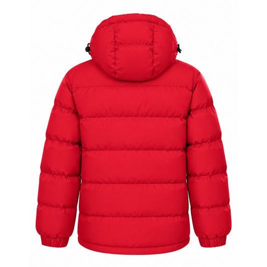 Red - Back - Trespass Boys Tuff Padded Jacket