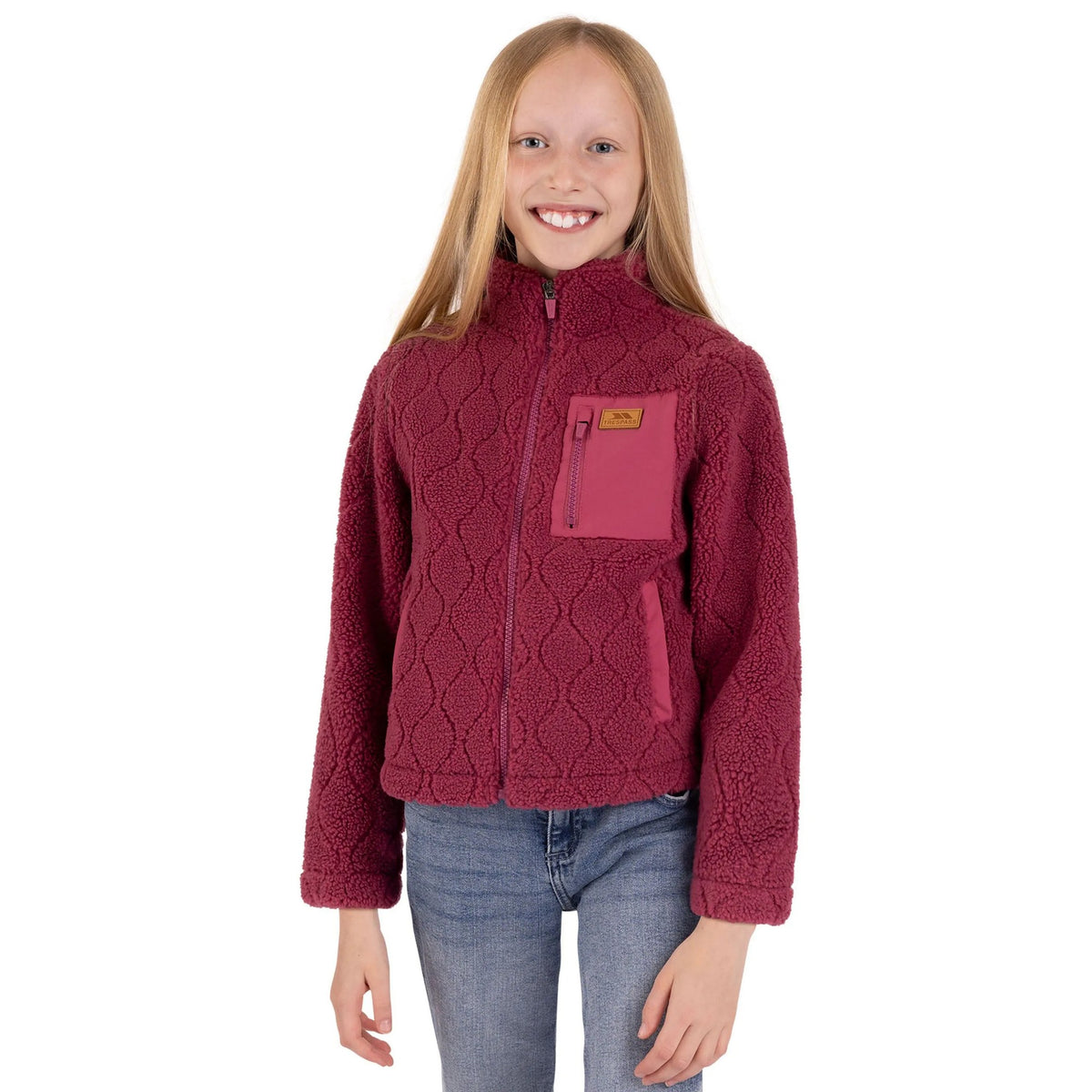 Rose Blush - Close up - Trespass Unisex Adult Southford Fleece Jacket