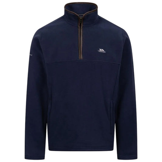 Navy - Front - Trespass Mens Huntar Fleece Top
