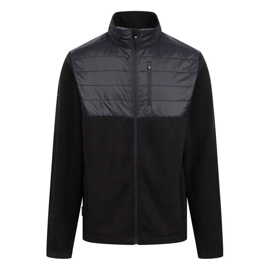 Black - Front - Trespass Mens Bob AT200 Hybrid Fleece