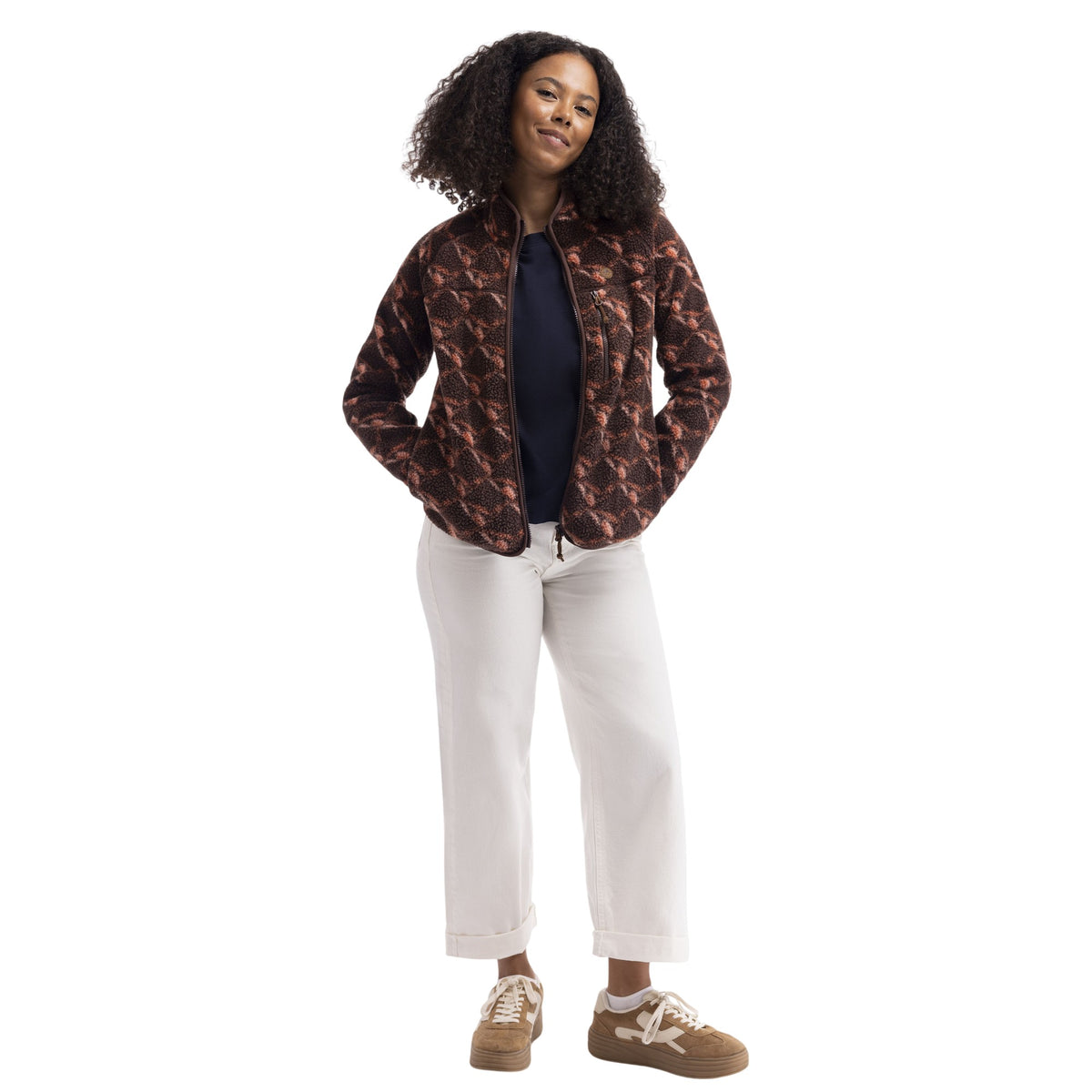 Mocha - Close up - Trespass Womens-Ladies Jessie AT300 Fleece Jacket