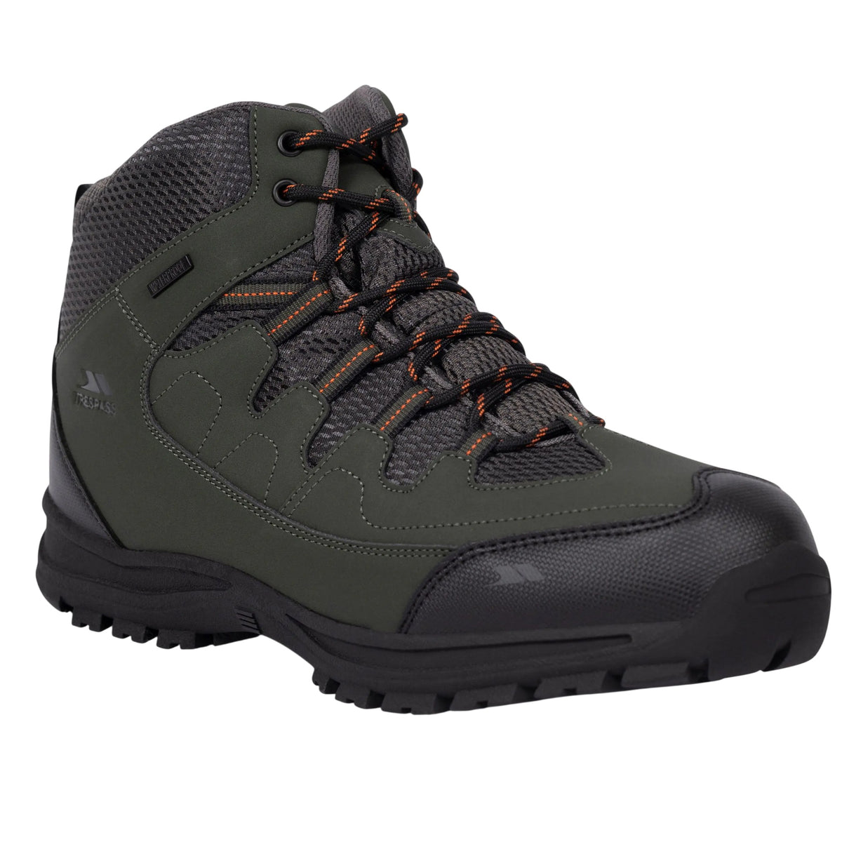 Dark Green - Close up - Trespass Mens Finley Hiking Boots