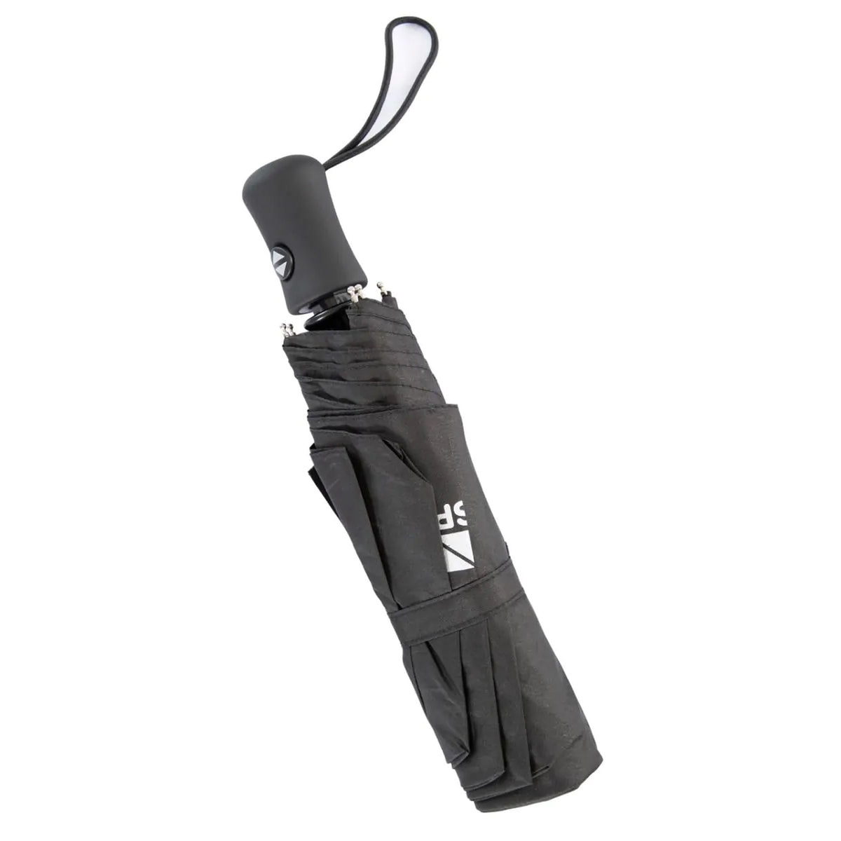 Black - Close up - Trespass Stead Wind Resistant Folding Umbrella