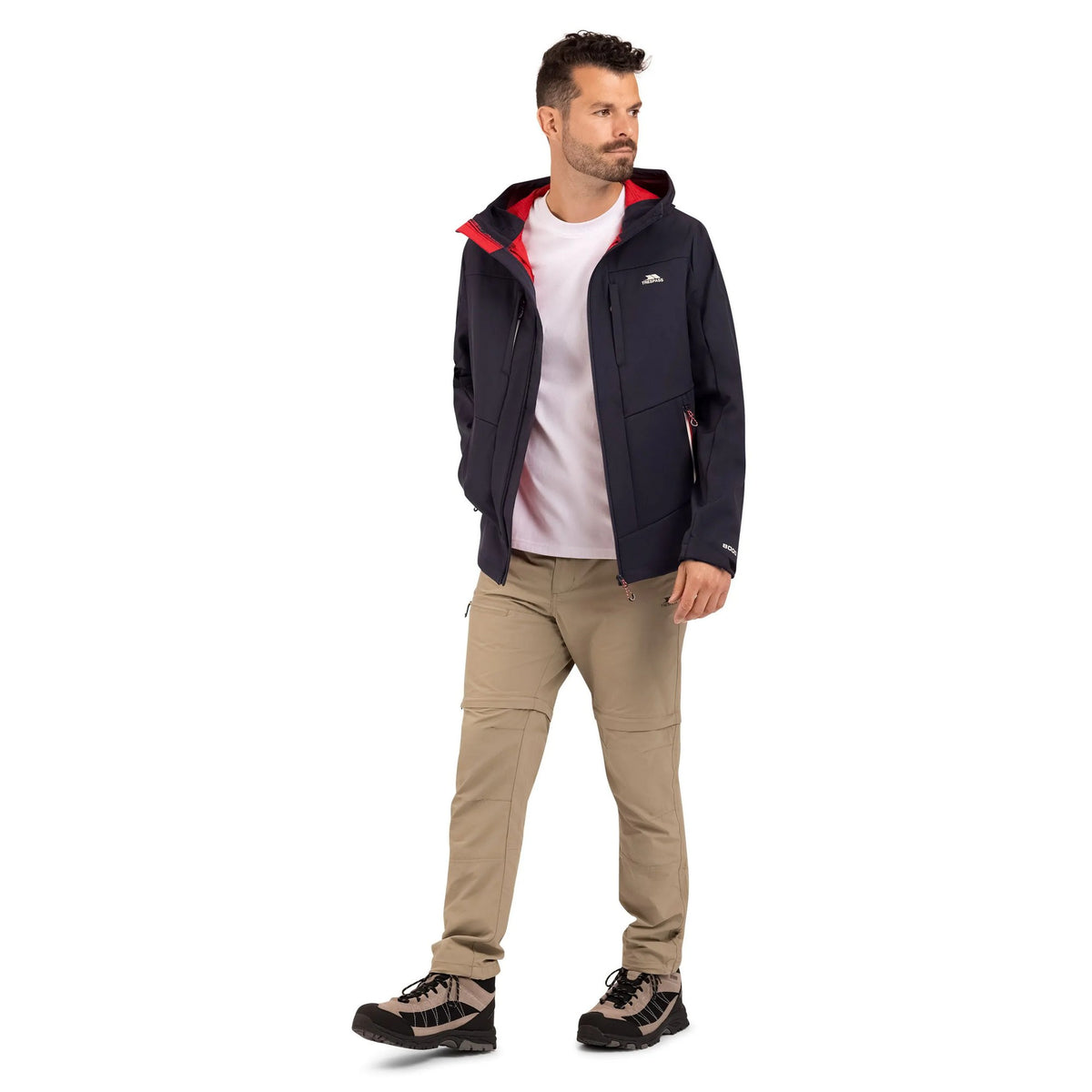 Dark Flint - Close up - Trespass Mens Willsons Soft Shell Jacket