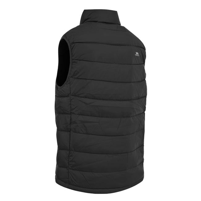 Black - Back - Trespass Mens Mallroy Down Bodywarmer-Gilet