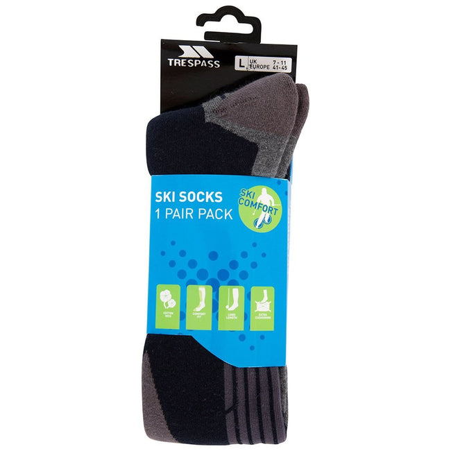 Navy - Pack Shot - Trespass Mens Hack Ski Tube Socks