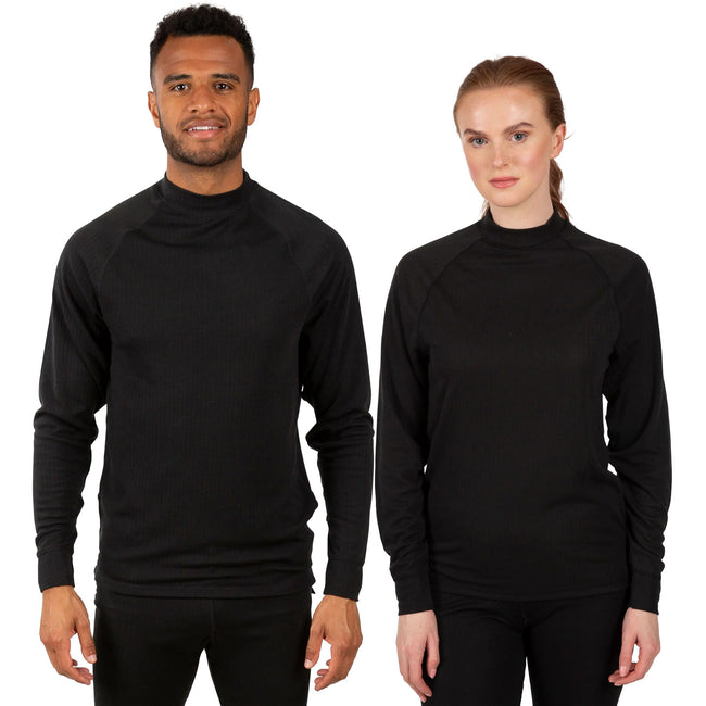 Black - Lifestyle - Trespass Adults Unisex Flex360 Base Layer Top