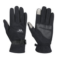 Black - Side - Trespass Adults Unisex Contact Touch Screen Winter Gloves