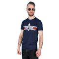 Blue - Side - Top Gun Mens Viper Back Print T-Shirt