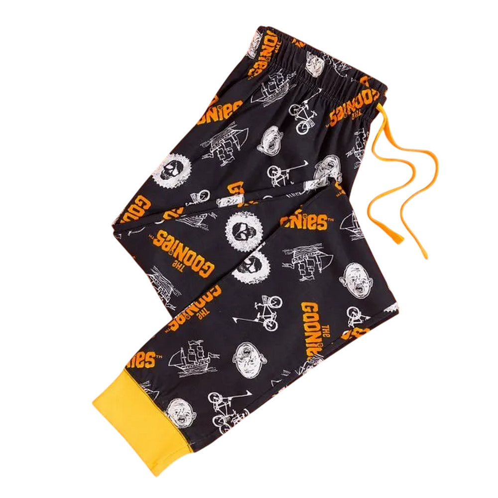 Black - Pack Shot - The Goonies Womens-Ladies Never Say Die Pyjama Set