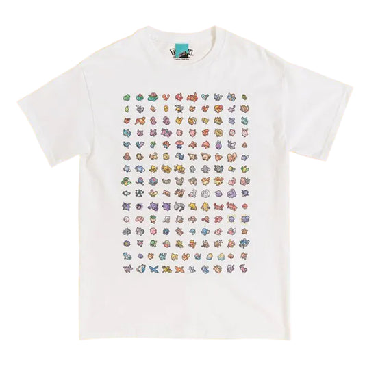 White - Front - Pokemon Unisex Adult 151 Sprites T-Shirt