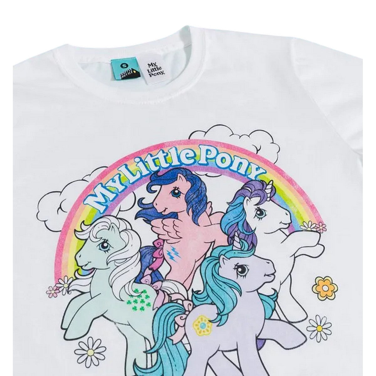 White - Side - My Little Pony Unisex Adult Meadows T-Shirt