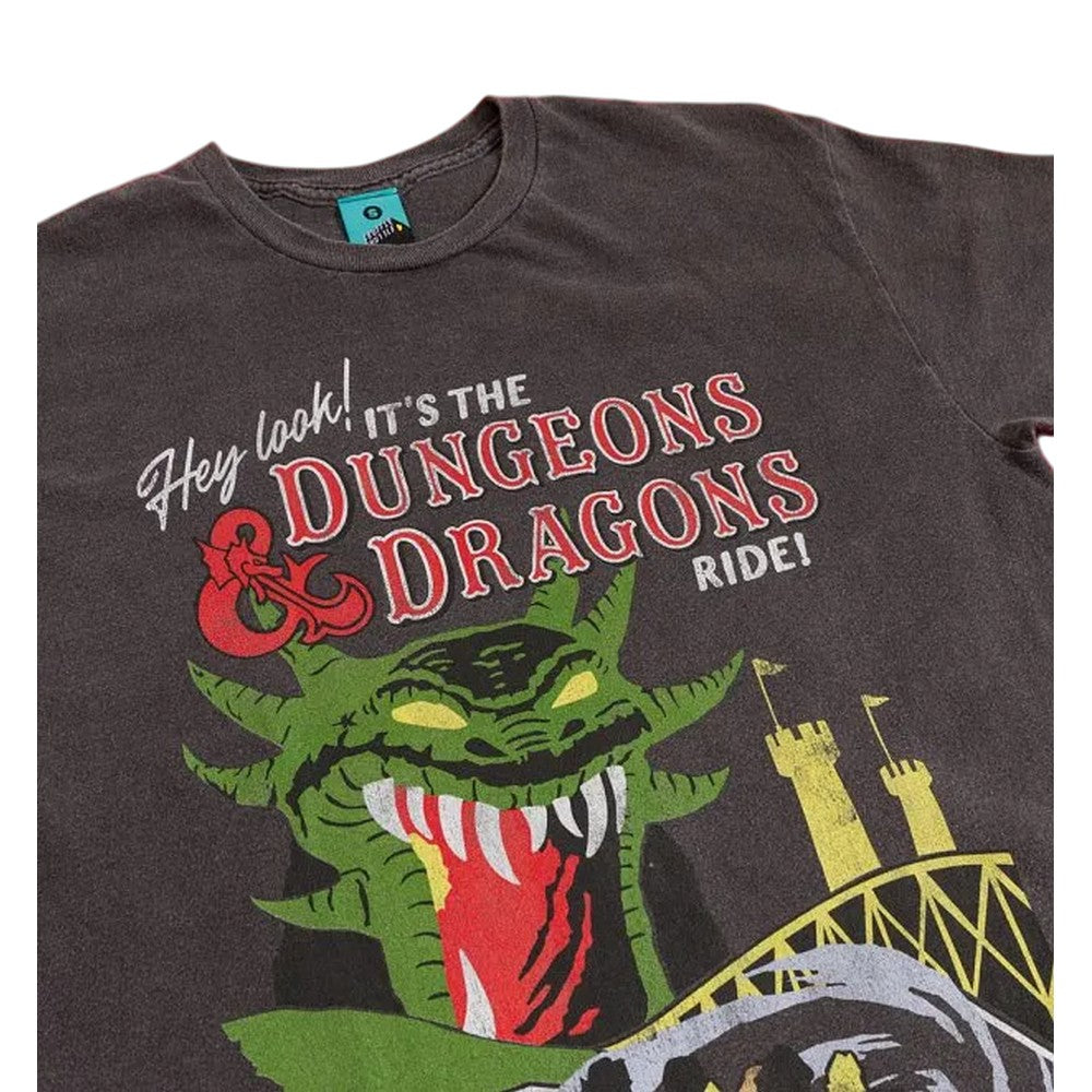 Charcoal - Side - Dungeons & Dragons Unisex Adult Ride Vintage Wash T-Shirt