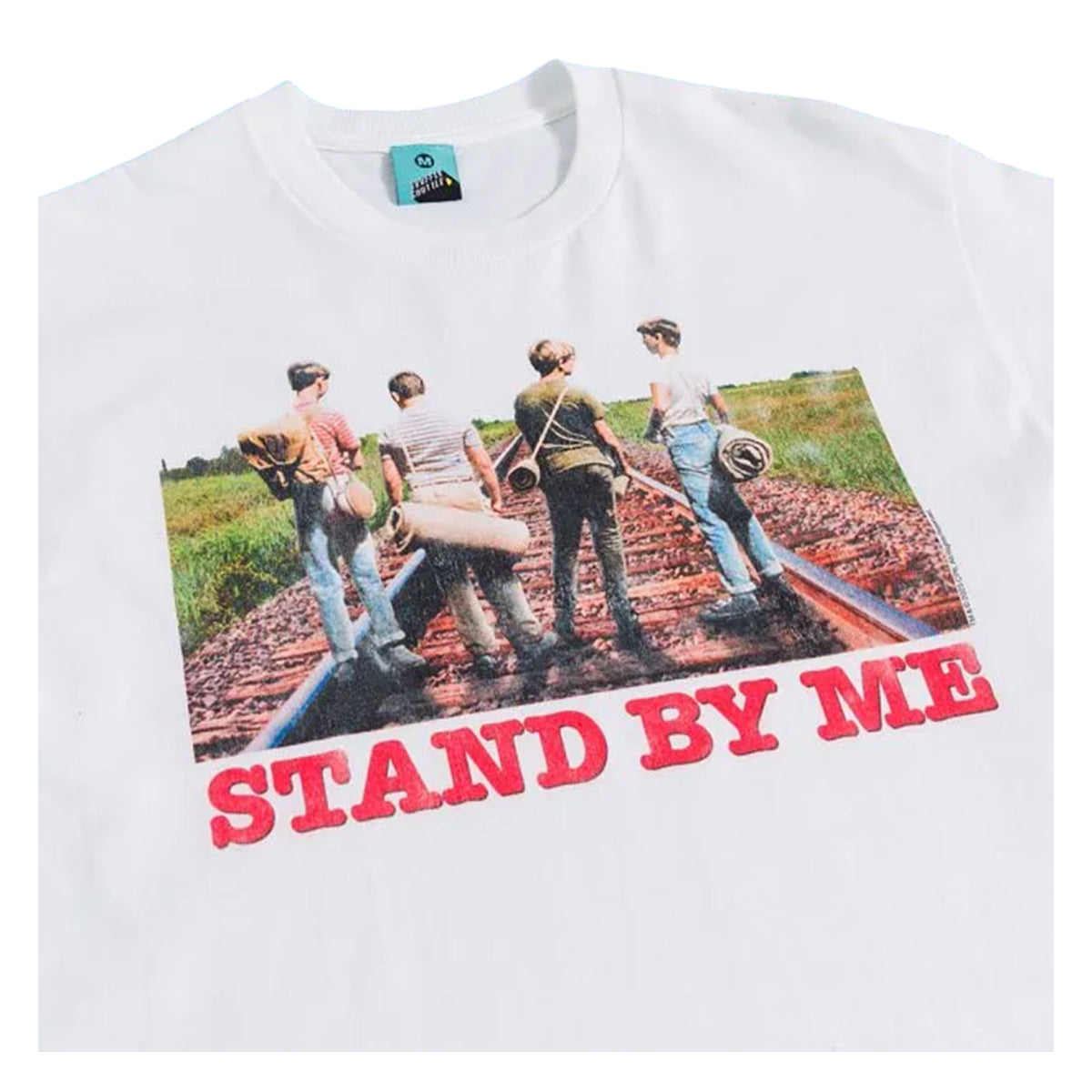 White - Side - Stand By Me Unisex Adult Train Track T-Shirt