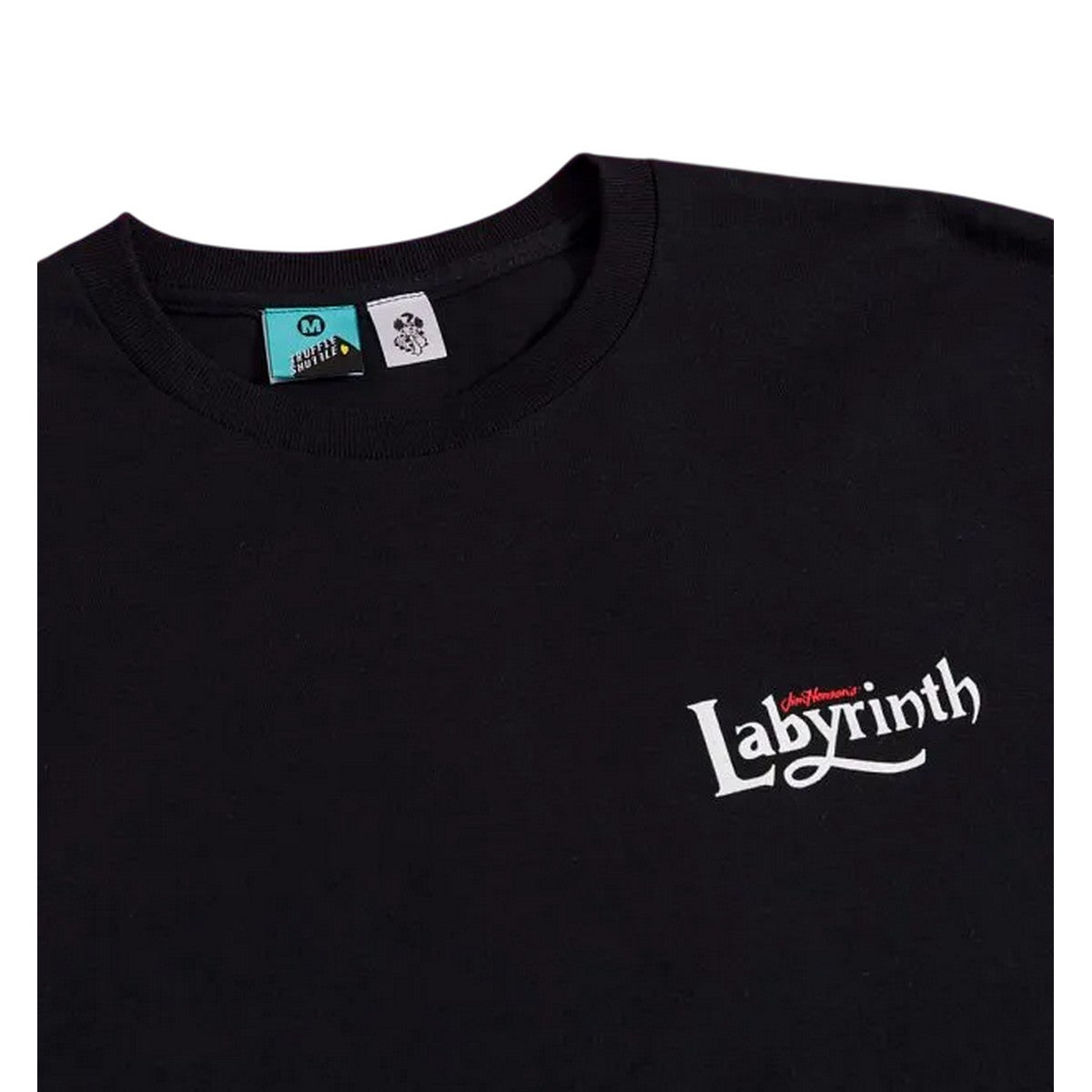Black - Side - Labyrinth Unisex Adult Character Scenes Back Print T-Shirt