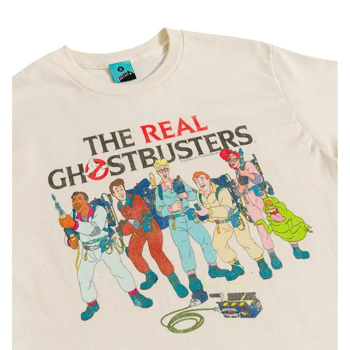 Natural - Side - The Real Ghostbusters Unisex Adult Character T-Shirt