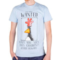 Blue - Side - Wallace and Gromit Unisex Adult Feathers McGraw Wanted Poster T-Shirt