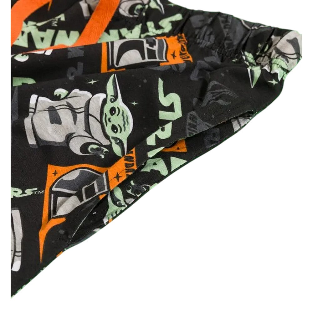 Black - Side - Star Wars The Mandalorian Mens Lounge Pants