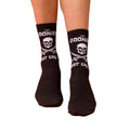 Black-Charcoal - Side - The Goonies Unisex Adult Never Say Die Crew Socks
