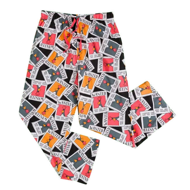 Multicoloured - Front - Wallace and Gromit Mens Wanted Poster Feathers McGraw Lounge Pants