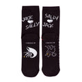 Black-Charcoal - Side - The Nightmare Before Christmas Unisex Adult Jack and Sally Crew Socks