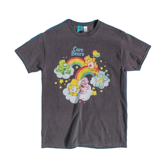 Charcoal - Front - Care Bears Unisex Adult Cloud Vintage Wash T-Shirt