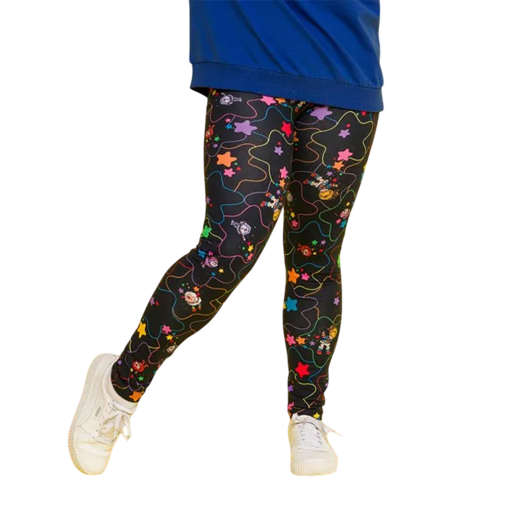 Navy - Side - Rainbow Brite Womens-Ladies Stars Leggings