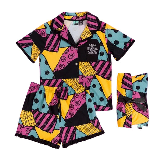 Multicoloured - Front - The Nightmare Before Christmas Womens-Ladies Sally Short Pyjama Set