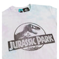 Purple - Side - Jurassic Park Unisex Adult Logo Tie Dye T-Shirt
