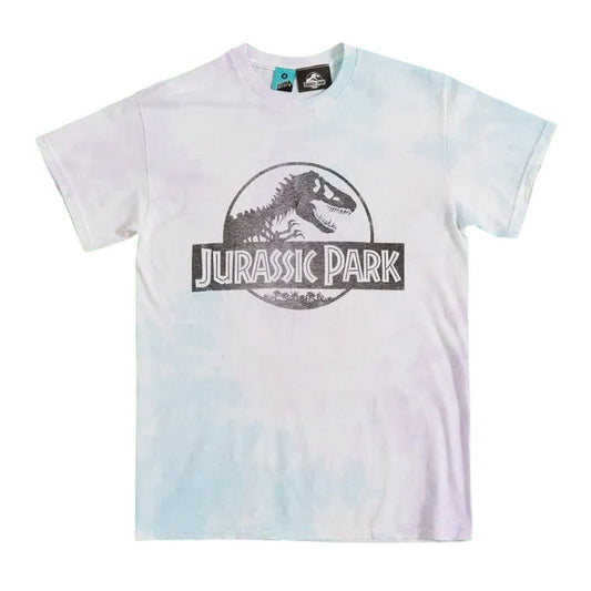 Purple - Front - Jurassic Park Unisex Adult Logo Tie Dye T-Shirt