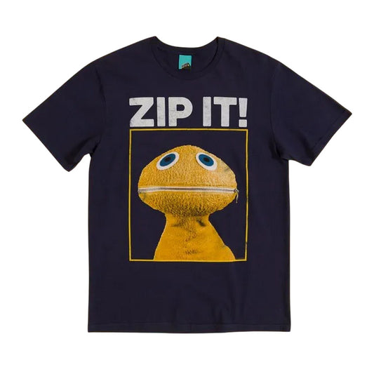 Navy - Front - Rainbow Unisex Adult Zippy T-Shirt
