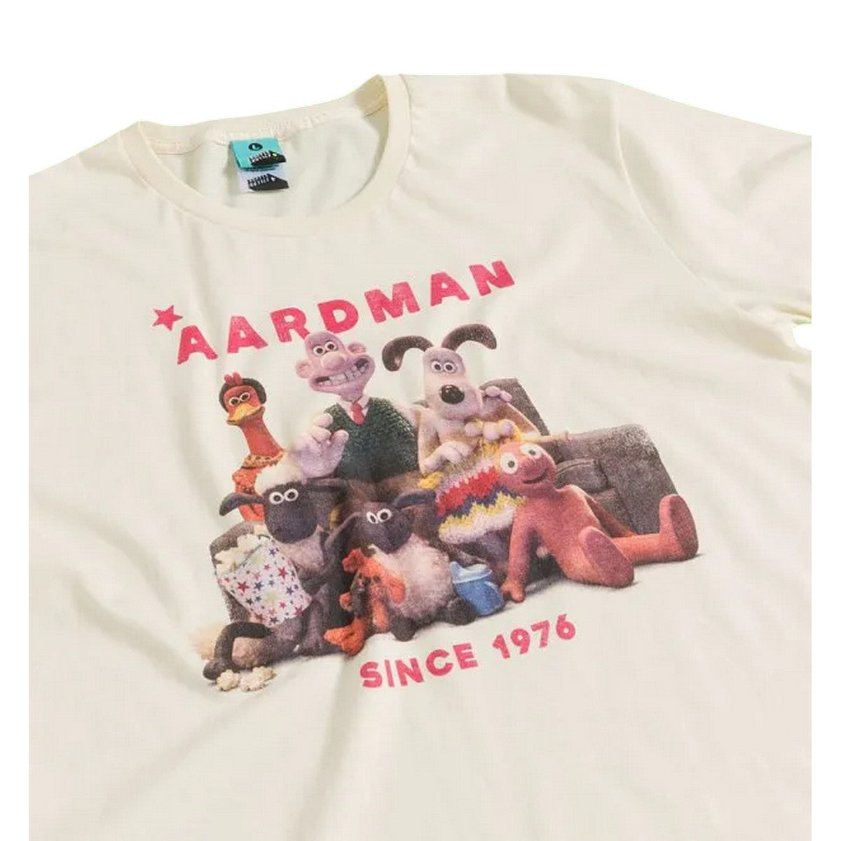 Natural - Side - Aardman Unisex Adult Since 1976 T-Shirt