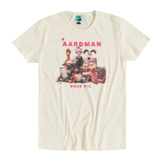 Natural - Front - Aardman Unisex Adult Since 1976 T-Shirt