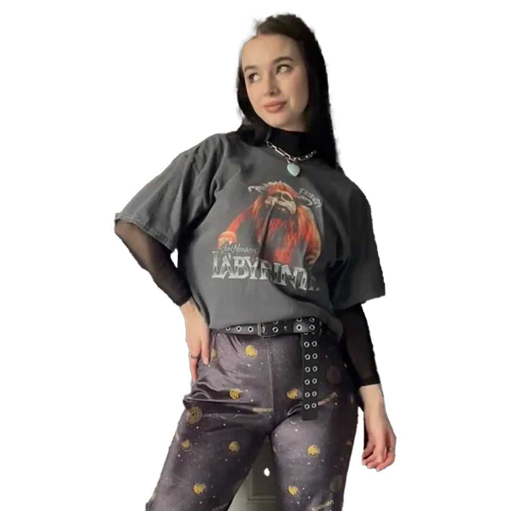 Black-Charcoal - Lifestyle - Labyrinth Unisex Adult Friend Ludo Vintage T-Shirt