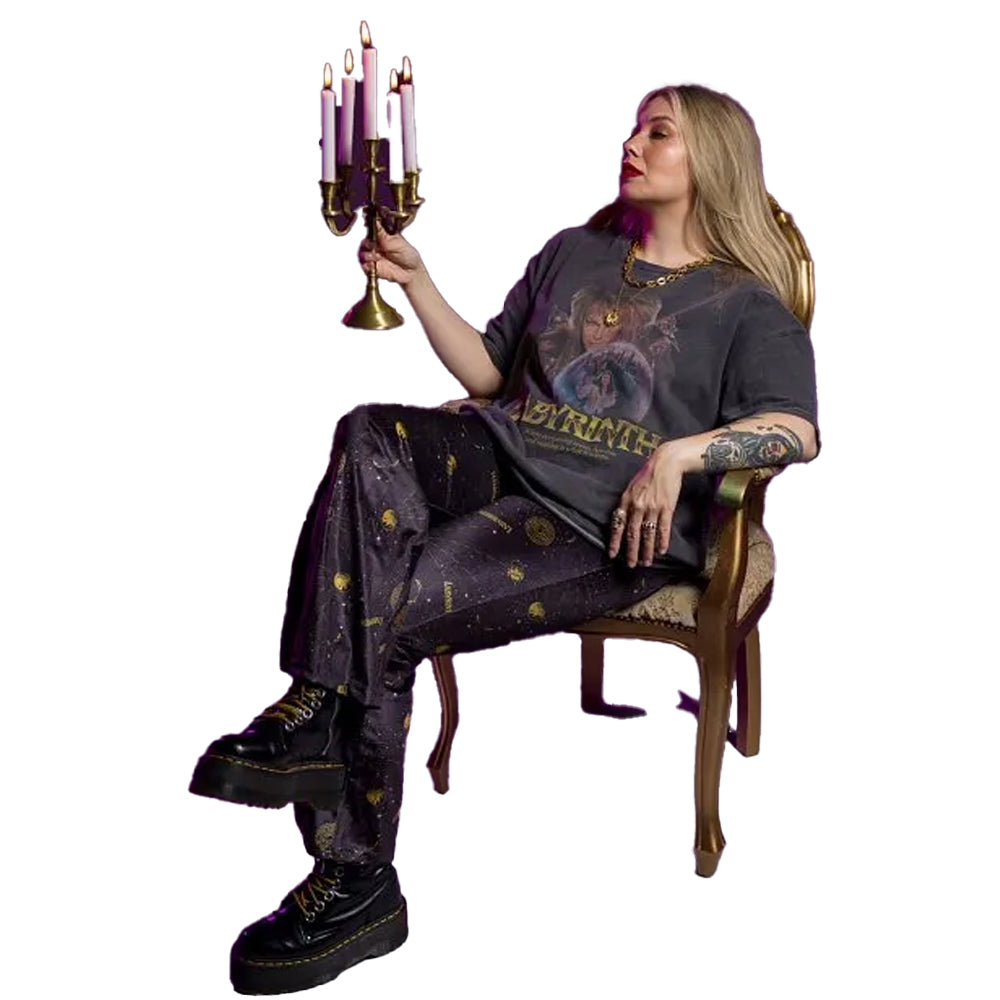 Charcoal - Lifestyle - Labyrinth Unisex Adult Jareth The Goblin King Crystal Ball T-Shirt