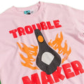 Light Pink - Side - Wallace and Gromit Unisex Adult Trouble Maker Feathers McGraw T-Shirt