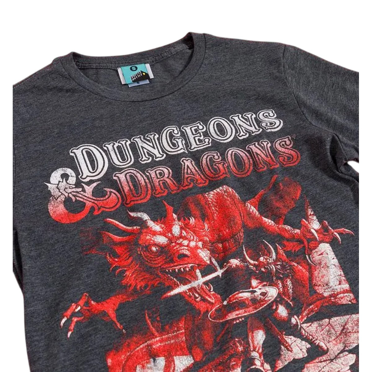 Charcoal Marl - Side - Dungeons & Dragons Womens-Ladies Player Manual Fitted T-Shirt
