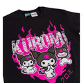 Charcoal - Lifestyle - Kuromi Unisex Adult Flames T-Shirt