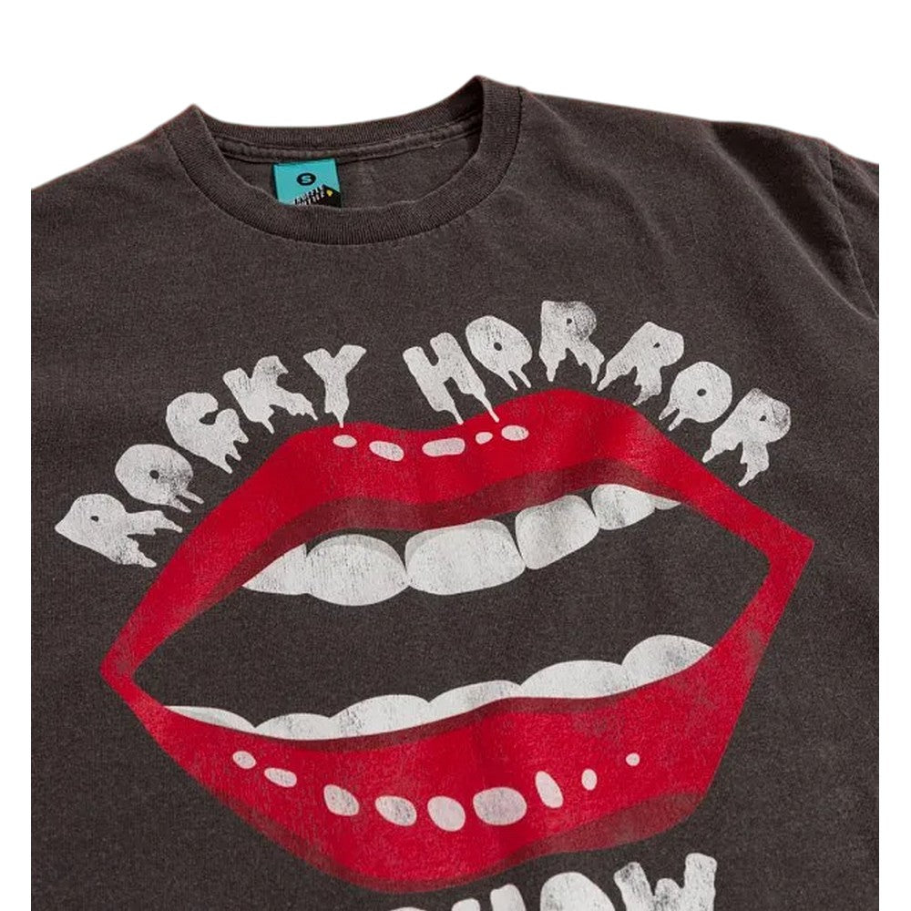 Black-Charcoal - Side - The Rocky Horror Picture Show Unisex Adult Lips T-Shirt