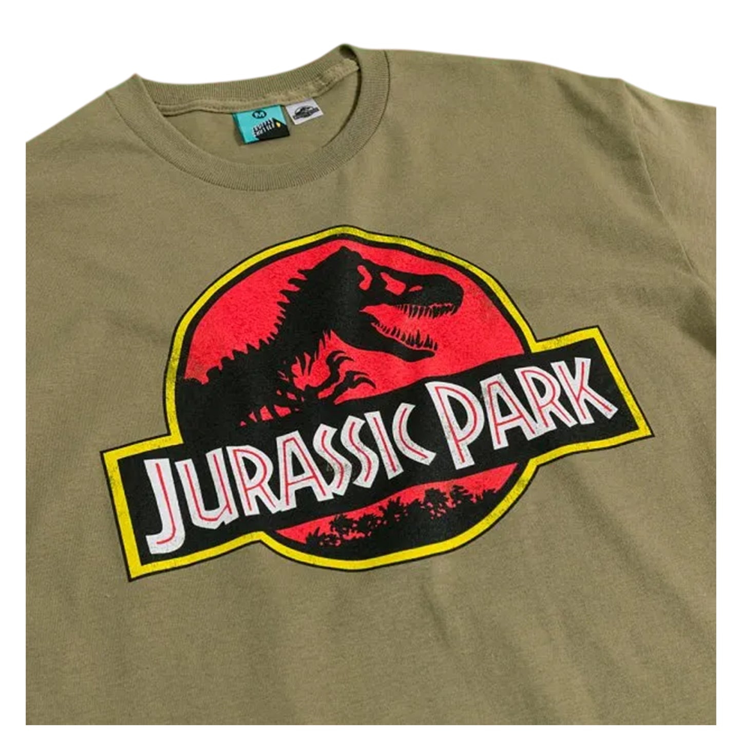 Green - Side - Jurassic Park Unisex Adult Classic Logo T-Shirt