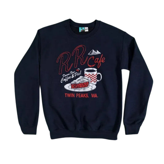 Blue - Front - Twin Peaks Unisex Adult RR Cafe Sweatshirt