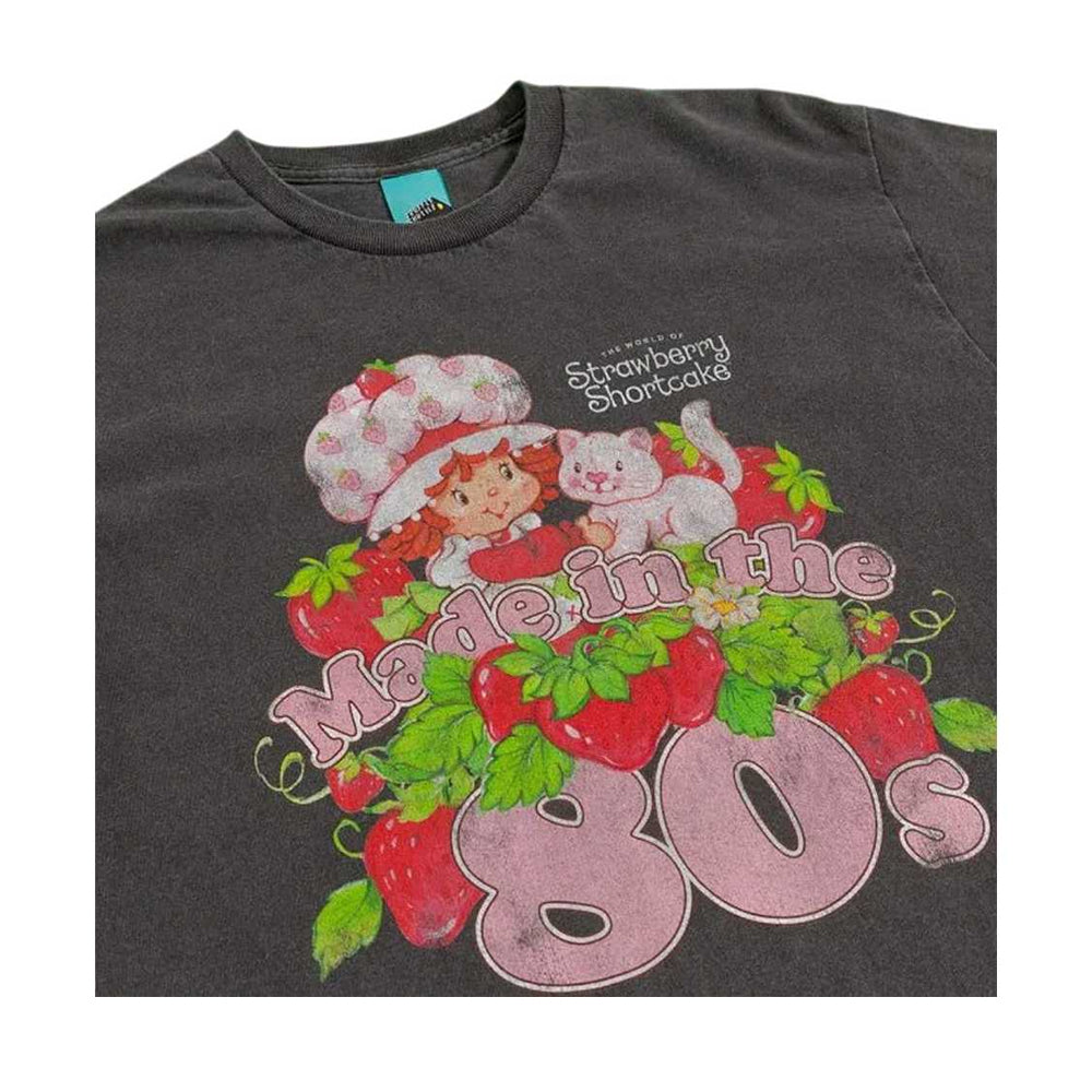 Black - Side - Strawberry Shortcake Unisex Adult Made In The 80s T-Shirt