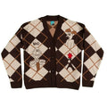 Beige-Brown - Front - Wallace and Gromit Unisex Adult Cardigan