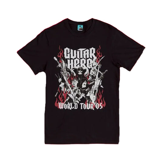 Black-Charcoal - Front - Guitar Hero Unisex Adult T-Shirt
