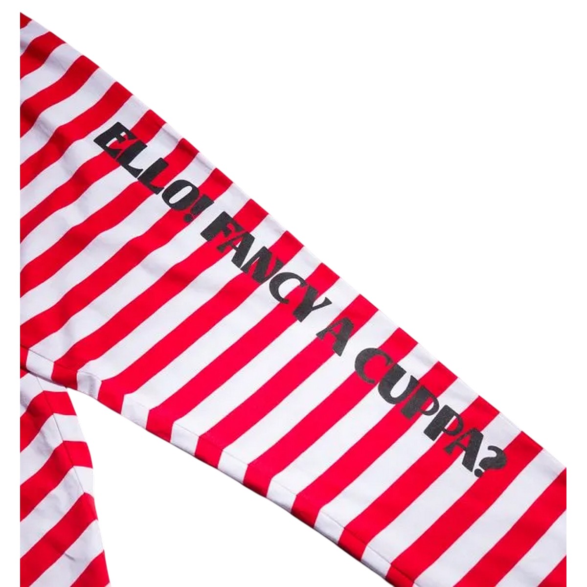 Red-White - Lifestyle - Labyrinth Womens-Ladies Ello! Fancy A Cuppa? The Worm Striped Pyjama Set