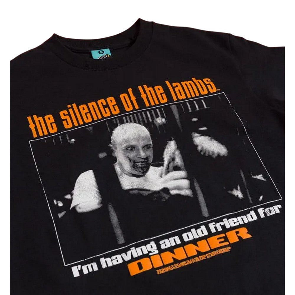 Black-Charcoal - Side - The Silence Of The Lambs Unisex Adult I´m Having An Old Friend For Dinner T-Shirt