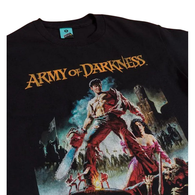 Black-Charcoal - Side - Army Of Darkness Unisex Adult Movie Poster T-Shirt