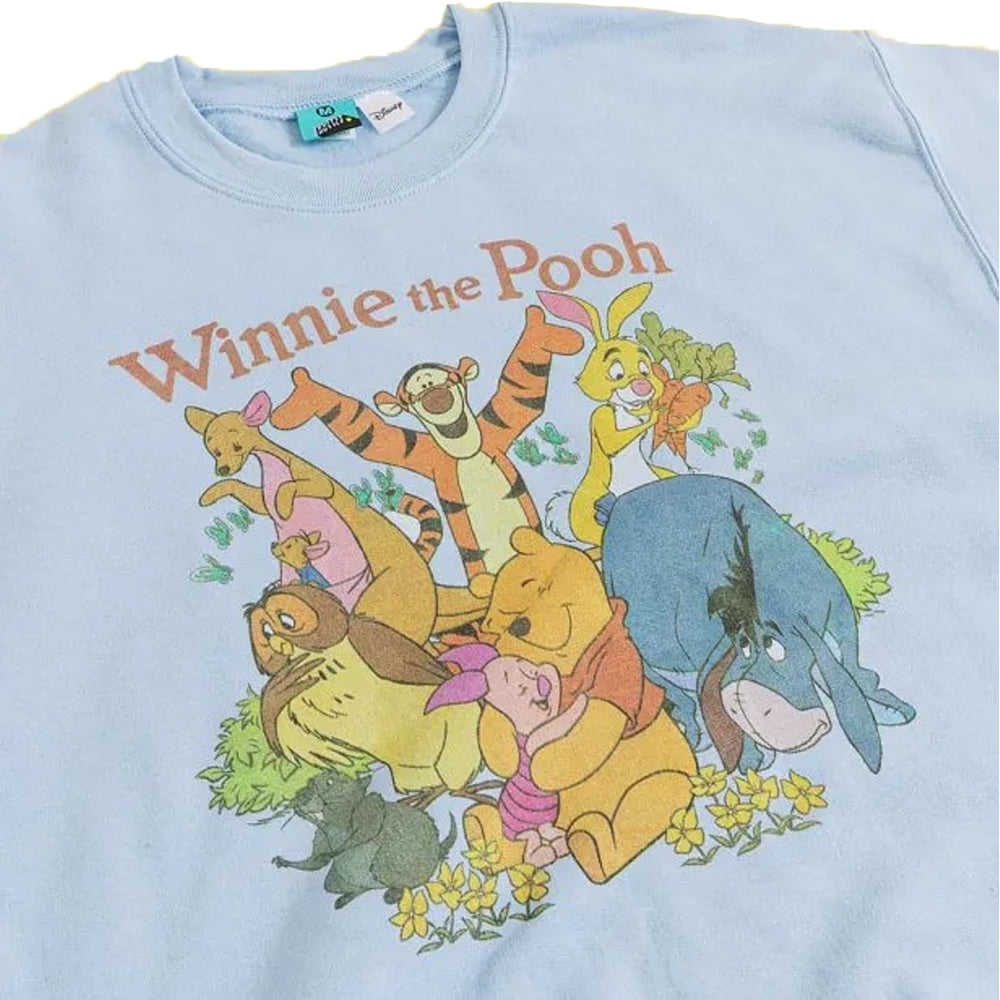 Blue - Side - Winnie the Pooh Unisex Adult Sweatshirt